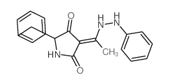 5-benzyl-3-[1-(2-phenylhydrazinyl)ethylidene]pyrrolidine-2,4-dione Structure