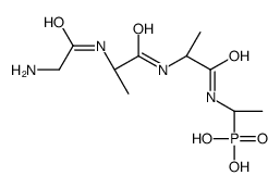 1-[[(2S)-2-[[(2S)-2-[(2-aminoacetyl)amino]propanoyl]amino]propanoyl]amino]ethylphosphonic acid Structure