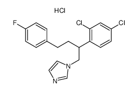 1-[2-(2,4-Dichloro-phenyl)-4-(4-fluoro-phenyl)-butyl]-1H-imidazole; hydrochloride结构式