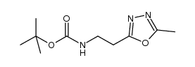 [2-(5-methyl-[1,3,4]oxadiazol-2-yl)-ethyl]-carbamic acid tert-butyl ester Structure