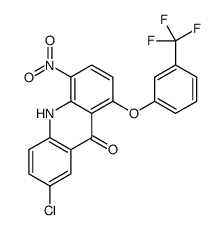 7-chloro-4-nitro-1-[3-(trifluoromethyl)phenoxy]-10H-acridin-9-one结构式