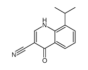 4-羟基-8-(1-甲基乙基)-3-喹啉甲腈结构式