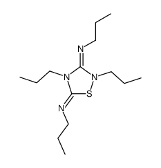 2,4,N,N'-tetrapropyl-[1,2,4]thiadiazolidine-3,5-diylidenediamine结构式