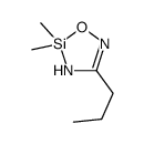 2,2-dimethyl-4-propyl-5H-1,3,5,2-oxadiazasilole结构式