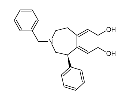 (R)-3-benzyl-2,3,4,5-tetrahydro-7,8-dihydroxy-1-phenyl-1H-3-benzazepine结构式