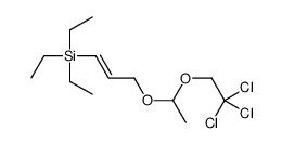 triethyl-[3-[1-(2,2,2-trichloroethoxy)ethoxy]prop-1-enyl]silane结构式
