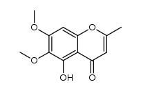 5-Hydroxy-6,7-dimethoxy-2-methyl-4H-1-benzopyran-4-one structure