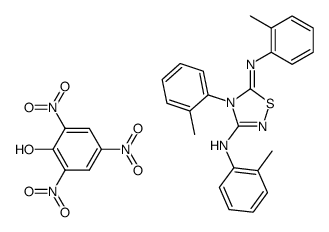 3,5-bis-(2-methyl-anilino)-4-o-tolyl-[1,2,4]thiadiazolium, picrate结构式