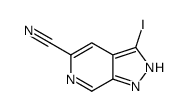 3-碘-1H-吡唑并[3,4-c]吡啶-5-甲腈结构式