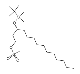 (R)-3-(tert-butyldimethylsilyloxy)tetradecyl methanesulfonate结构式