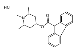 (1,2,6-trimethylpiperidin-1-ium-4-yl) 9H-fluorene-9-carboxylate,chloride结构式