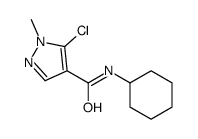 5-chloro-N-cyclohexyl-1-methylpyrazole-4-carboxamide Structure