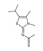 N-(3,4-dimethyl-5-propan-2-yl-1,3-thiazol-2-ylidene)ethanethioamide Structure