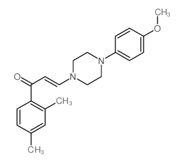 2-Propen-1-one,1-(2,4-dimethylphenyl)-3-[4-(4-methoxyphenyl)-1-piperazinyl]- Structure