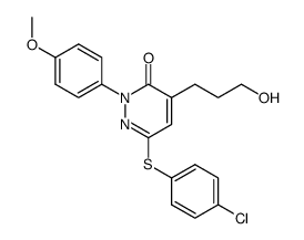 6-(4-Chloro-phenylsulfanyl)-4-(3-hydroxy-propyl)-2-(4-methoxy-phenyl)-2H-pyridazin-3-one Structure