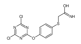 2-[4-[(4,6-dichloro-1,3,5-triazin-2-yl)oxy]phenyl]sulfanylacetamide Structure