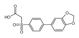 2-[4-(1,3-benzodioxol-5-yl)phenyl]sulfonylacetic acid Structure