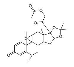 9β,11β-epoxy-6α-fluoro-21-hydroxy-16α,17-(isopropylidenedioxy)pregna-1,4-diene-3,20-dione 21-acetate结构式