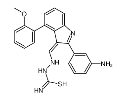 [[(Z)-[2-(3-aminophenyl)-4-(2-methoxyphenyl)indol-3-ylidene]methyl]amino]thiourea结构式