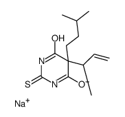 sodium,5-but-3-en-2-yl-5-(3-methylbutyl)-2-sulfanylidenepyrimidin-3-ide-4,6-dione结构式