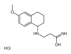 3-[(6-methoxy-1,2,3,4-tetrahydronaphthalen-1-yl)amino]propanamide,hydrochloride Structure