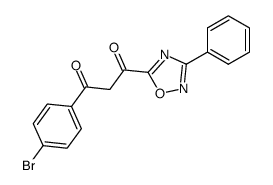 1-(4-Bromo-phenyl)-3-(3-phenyl-[1,2,4]oxadiazol-5-yl)-propane-1,3-dione结构式