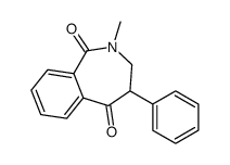 2-methyl-4-phenyl-3,4-dihydro-2-benzazepine-1,5-dione结构式