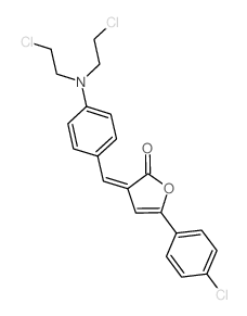 2(3H)-Furanone,3-[[4-[bis(2-chloroethyl)amino]phenyl]methylene]-5-(4-chlorophenyl)- Structure