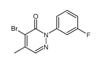 4-bromo-2-(3-fluorophenyl)-5-methylpyridazin-3-one结构式