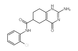 6-Quinazolinecarboxamide,2-amino-N-(2-chlorophenyl)-3,4,5,6,7,8-hexahydro-4-oxo-结构式