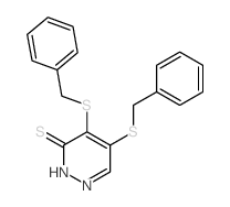 3(2H)-Pyridazinethione,4,5-bis[(phenylmethyl)thio]-结构式