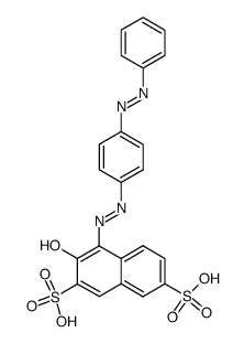 3-Hydroxy-4-[4-(phenylazo)phenylazo]-2,7-naphthalenedisulfonic acid Structure