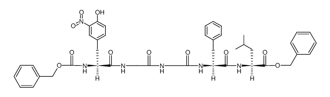 Z-Tyr(3-NO2)-Gly-Gly-Phe-Leu-OCH2-Ph Structure