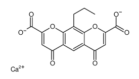 calcium,4,6-dioxo-10-propylpyrano[3,2-g]chromene-2,8-dicarboxylate结构式