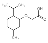 Acetic acid,2-[[5-methyl-2-(1-methylethyl)cyclohexyl]oxy]- Structure
