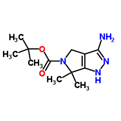 Pyrrolo[3,4-C]Pyrazole-5(4H)-Carboxylic Acid, 3-Amino-2,6-Dihydro-6,6-Dimethyl-, 1,1-Dimethylethyl Ester picture