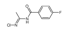 N-chloro-N'-(4-fluoro-benzoyl)-acetamidine结构式