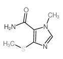 3-methyl-5-methylsulfanyl-imidazole-4-carboxamide structure
