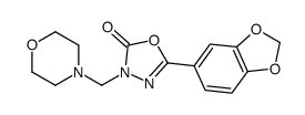 5-(1,3-benzodioxol-5-yl)-3-(morpholin-4-ylmethyl)-1,3,4-oxadiazol-2-one结构式