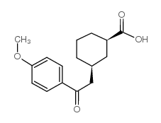 cis-3-[2-(4-methoxyphenyl)-2-oxoethyl]cyclohexane-1-carboxylic acid Structure