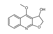 2,3-Dihydro-3-hydroxy-4-methoxyfuro[2,3-b]quinoline结构式