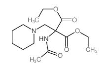 Propanedioic acid,2-(acetylamino)-2-(1-piperidinylmethyl)-, 1,3-diethyl ester picture
