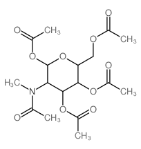 [5-(acetyl-methyl-amino)-3,4,6-triacetyloxy-oxan-2-yl]methyl acetate structure