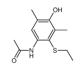 3',5'-dimethyl-2'-(ethylthio)-4'-hydroxyacetanilide结构式