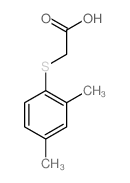 (2,4-二甲基苯基)硫代]乙酸结构式