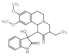 3-ethyl-1-(3-hydroxy-2-oxo-1H-indol-3-yl)-9,10-dimethoxy-1,3,4,6,7,11b-hexahydrobenzo[a]quinolizin-2-one Structure