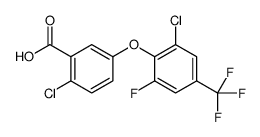 2-chloro-5-[2-chloro-6-fluoro-4-(trifluoromethyl)phenoxy]benzoic acid结构式