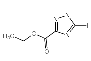 5-碘-1H-1,2,4-三氮唑-3-羧酸乙酯结构式