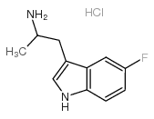 5-氟-Alpha-甲基色胺盐酸盐结构式