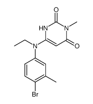 6-((4-bromo-3-methylphenyl)(ethyl)amino)-3-methylpyrimidine-2,4(1H,3H)-dione Structure
